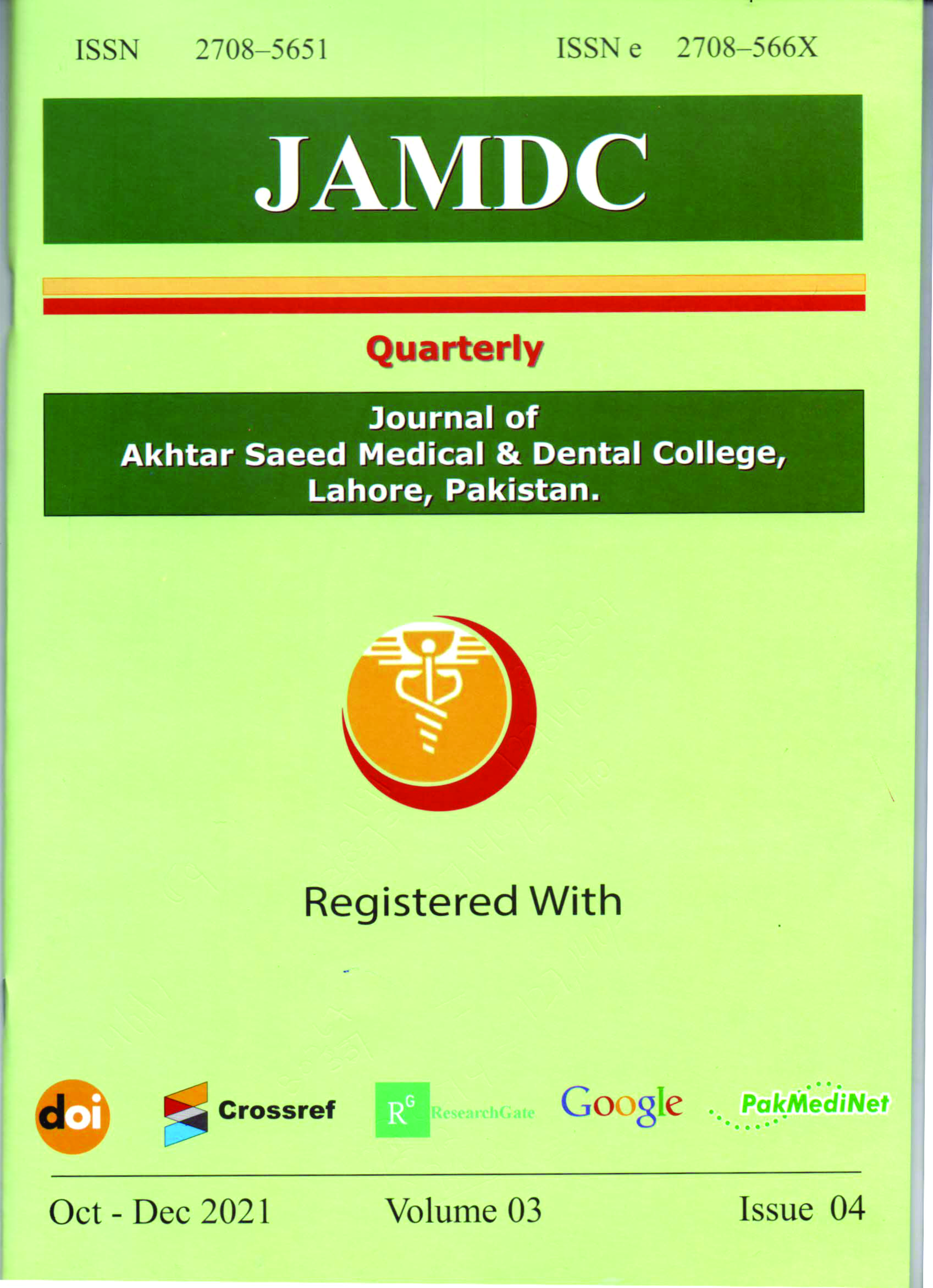 Journal of Akhtar Saeed Medical & Dental College.