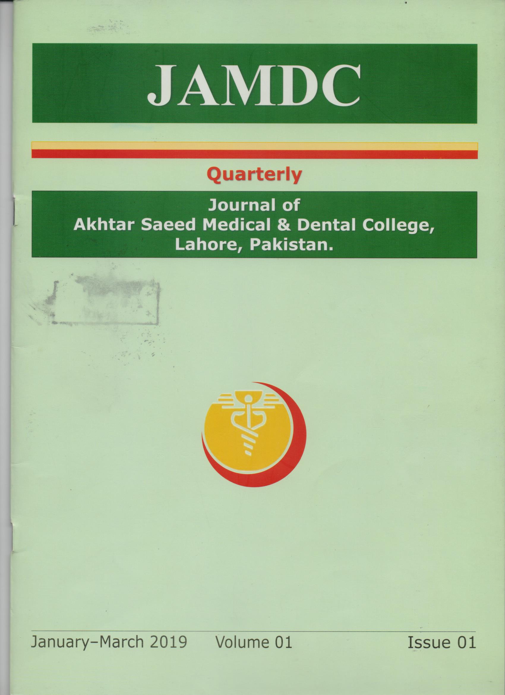 Journal of Akhtar Saeed Medical & Dental College.