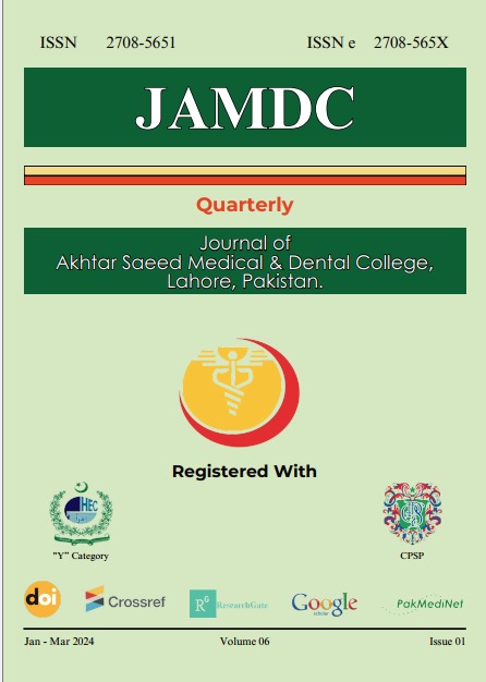 Journal of Akhtar Saeed Medical &  Dental College.