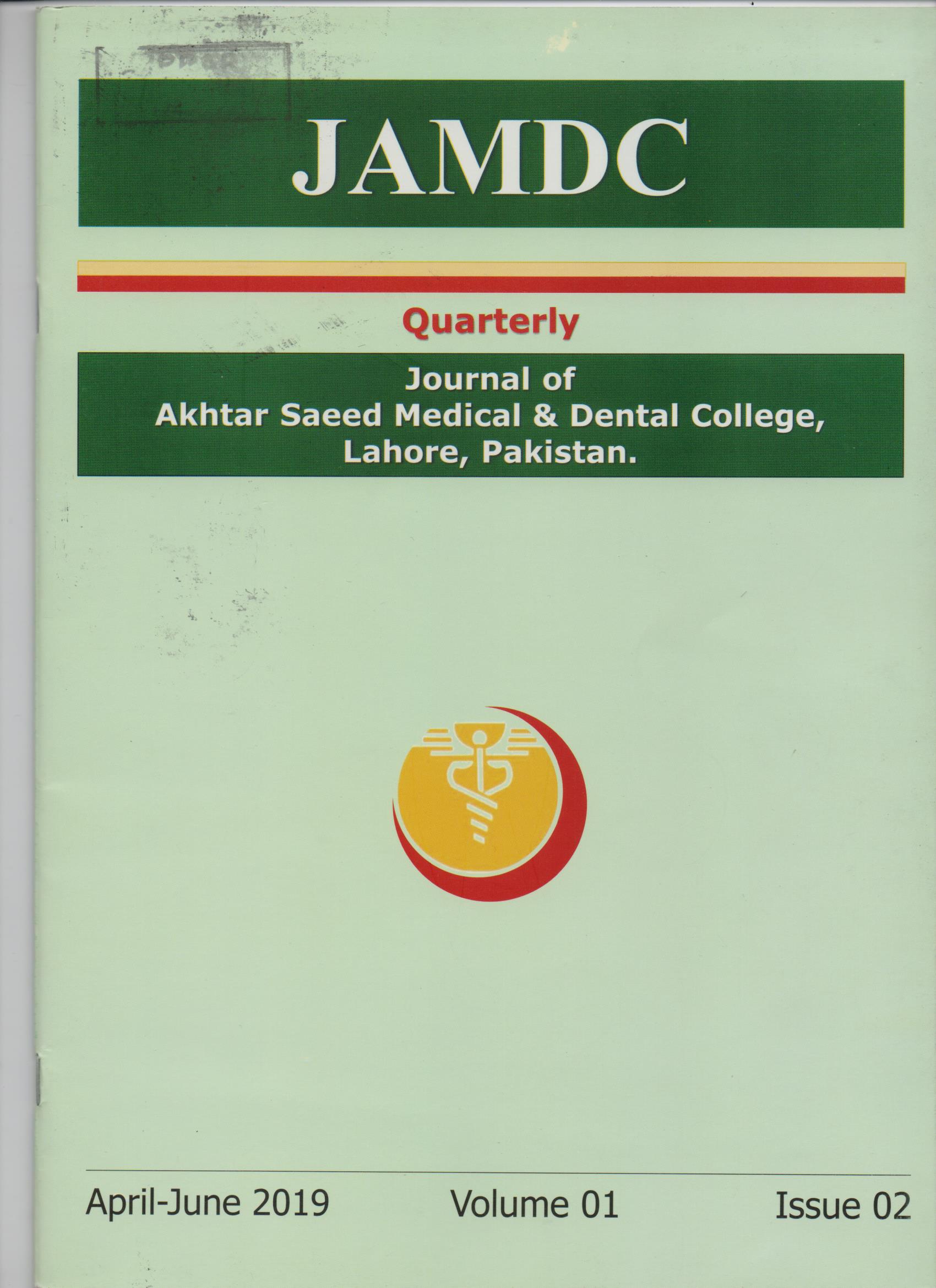 Journal of Akhtar Saeed Medical & Dental College.