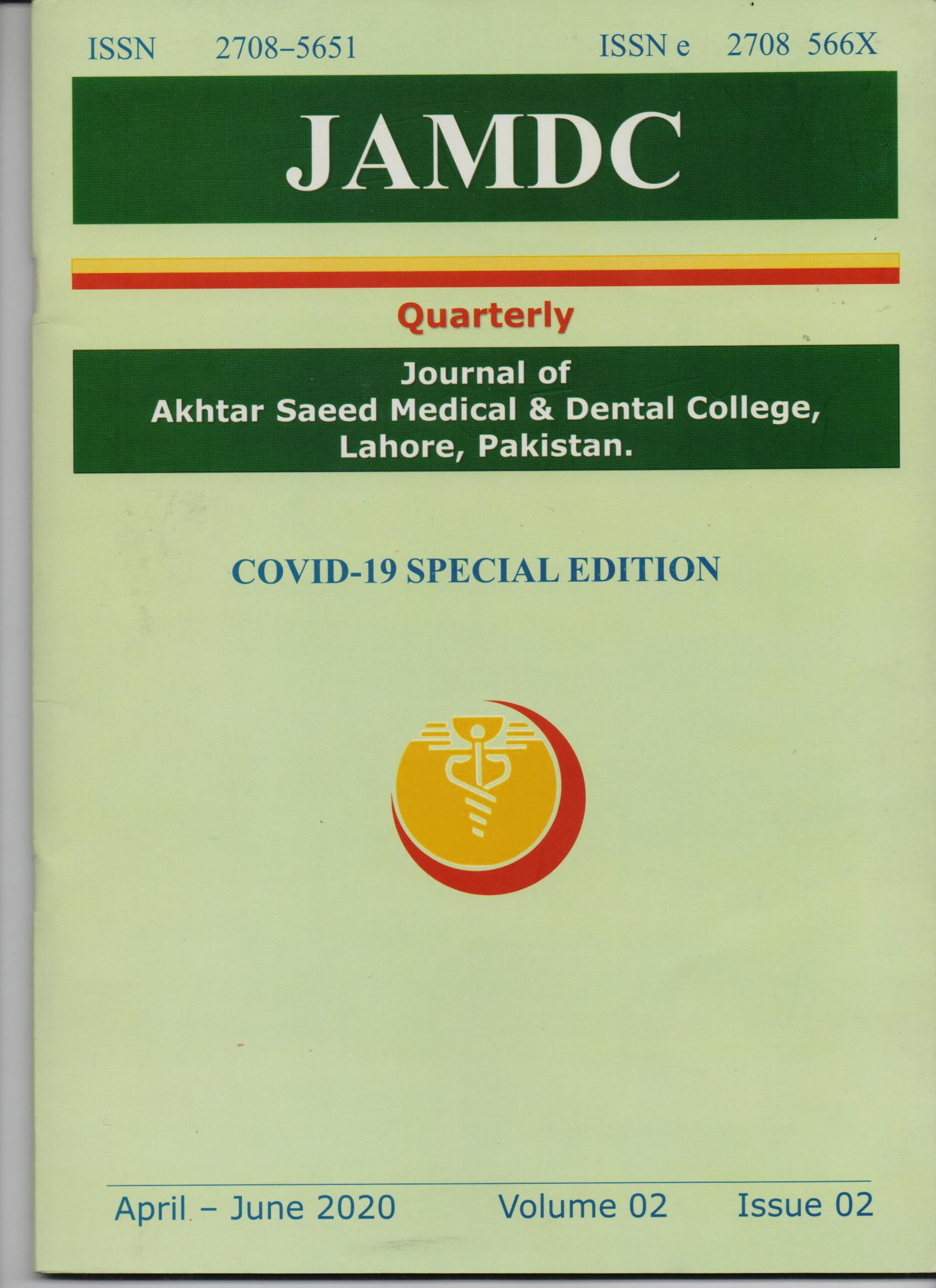 Journal of Akhtar Saeed Medical & Dental College.